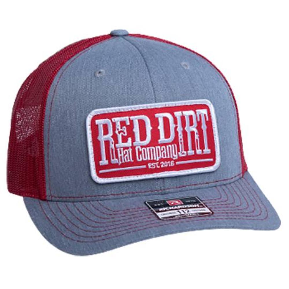 Red Dirt Hat Co Gry/Red Snpbck Red/Wht Patch-RDHC157