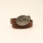 M&F Western Boys Embossed Belt Bull Buckle