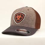 M&F Western Ariat Heathered Brn Red Logo