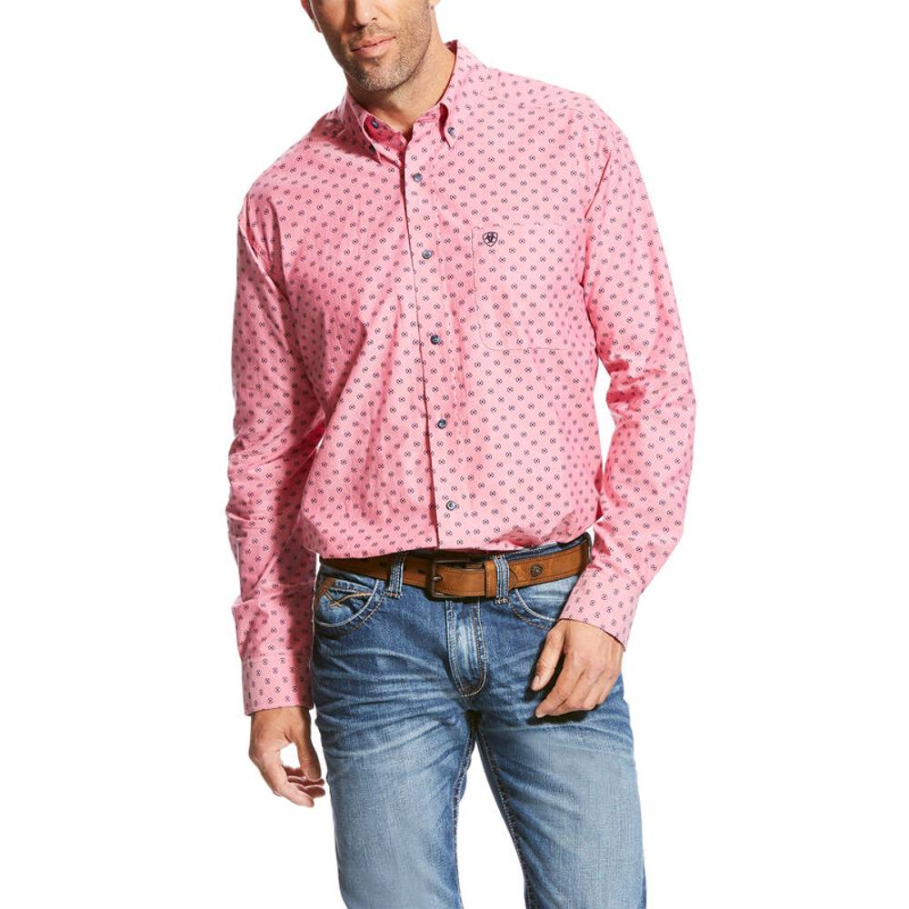 Ariat Mens Tanberg Long Sleeve Print Shirt Cor-10023969