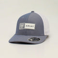 M and F Western Ariat Mens Light Blue Logo Patch Mesh Snapback Cap - U