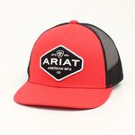 M&F Western Ariat Snap Back Logo Patch Red