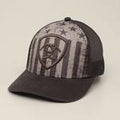 M&F Western Ariat Gry Flag Embrod Shield
