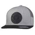 M and F Western Ariat Mens Round Logo Grey Ball Cap Gray