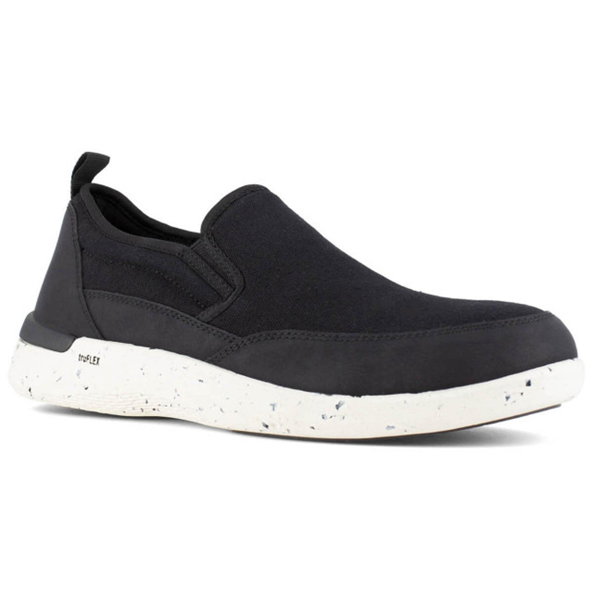 Reebok Mens Rockport Slip On Black Work Shoes-RK4676