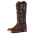 Ariat Womens Carmencita Caiman Belly Tan/dk-10038386