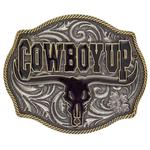 Montana Silversmiths Cowboy Up Longhorn-A354