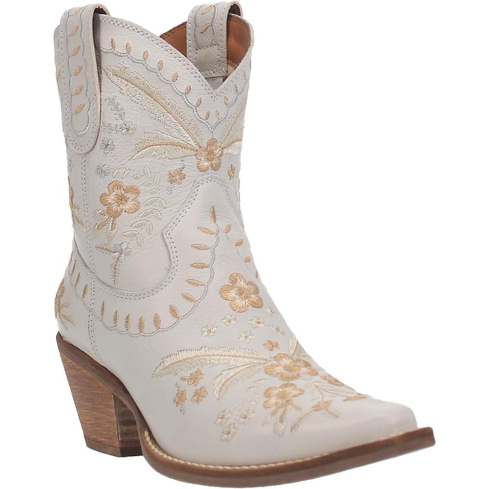 Dingo Womens Primrose Western Cowgirl Boot White-DI748-WHT