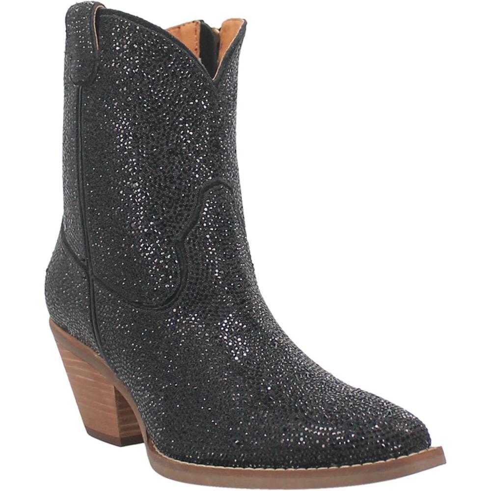 Dingo Womens Rhinestone Cowgirl Western Cowgirl Boot-DI577-BLK