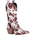 Dingo Womens Live a Little Brown Cow Western Cowgirl Boot-DI127BRC