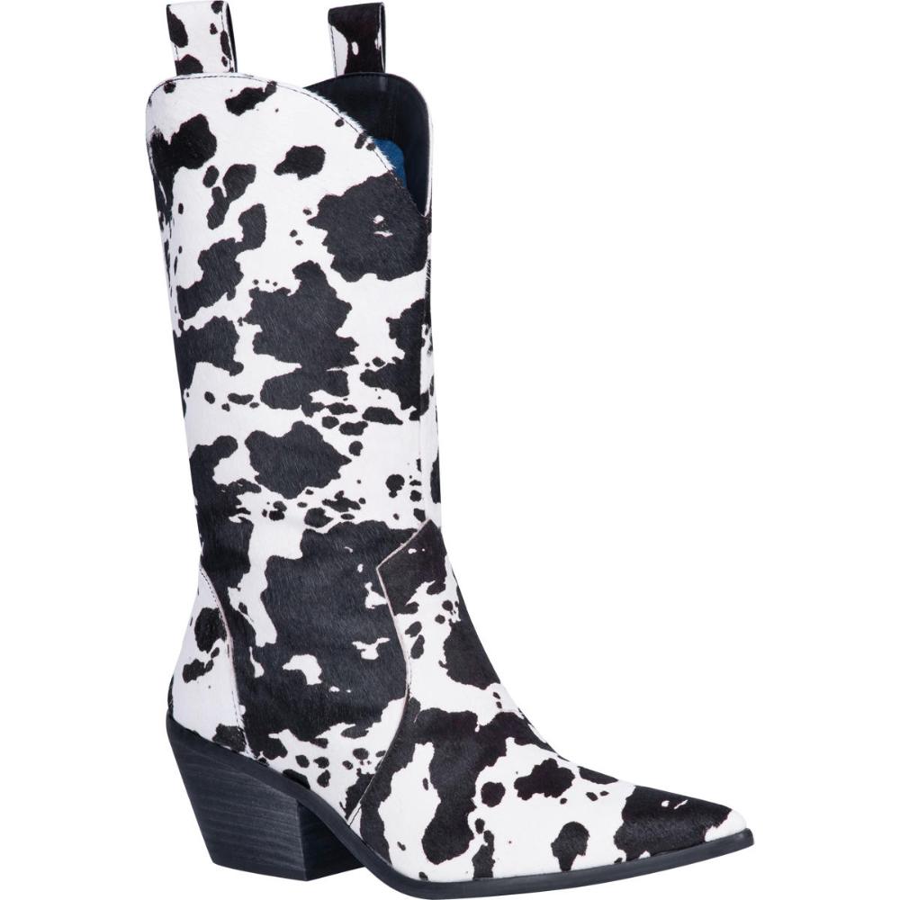 Dingo Womens Live a Little Black Cow Western Cowgirl Boot-DI127BLC