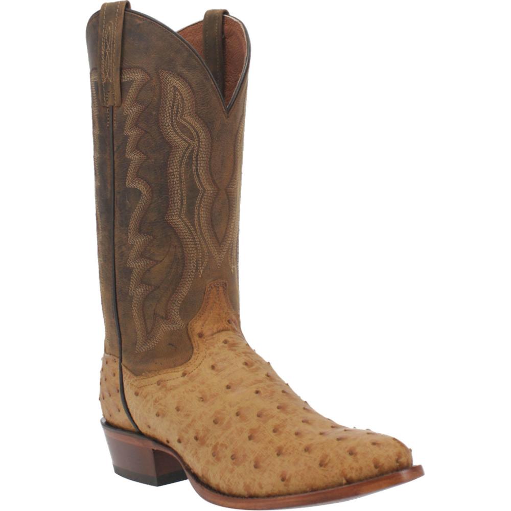 Dan Post Mens Gehrig Saddle Ostrich Western Cowboy Boot-DP3077