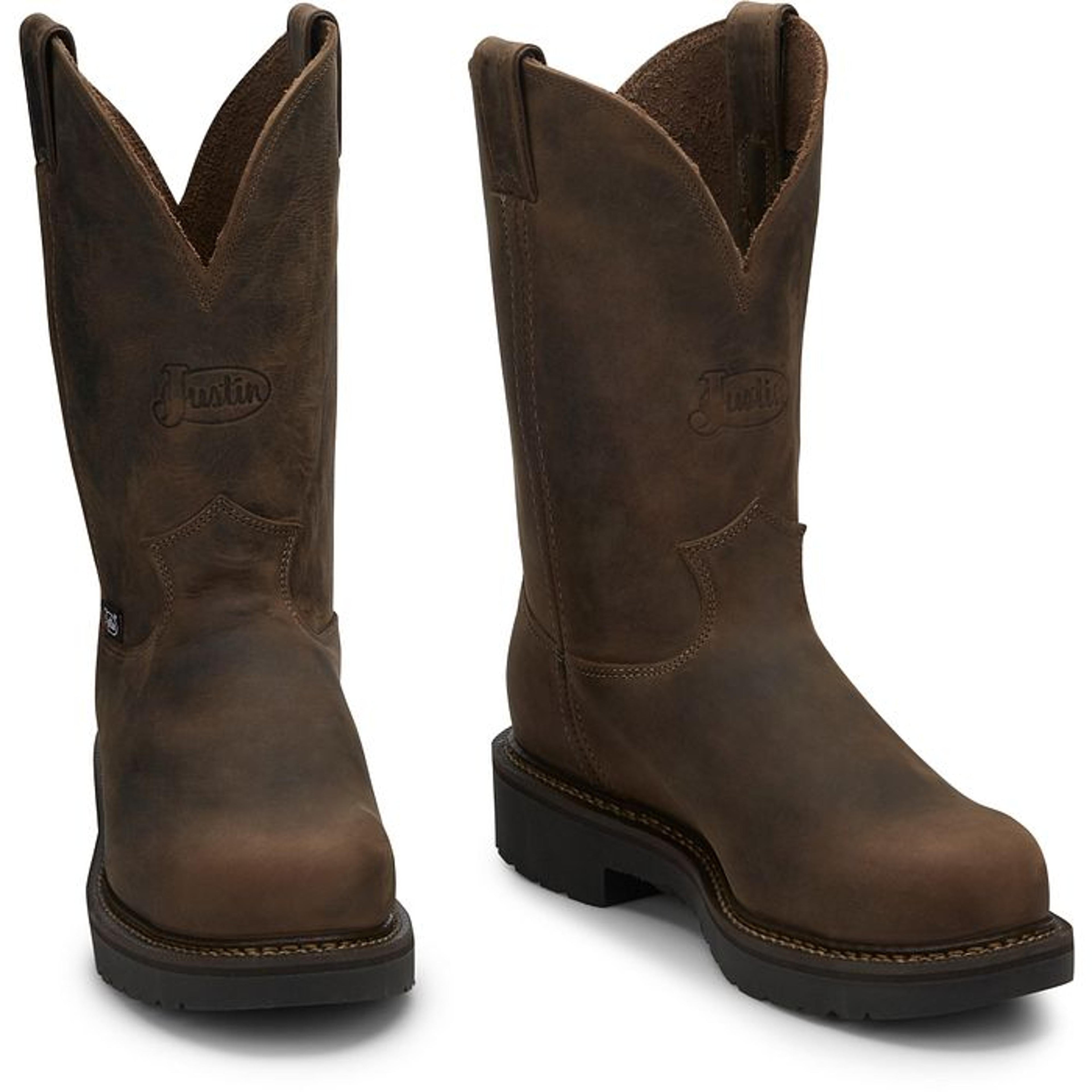 Justin Mens Balusters 11-Inch Steel Toe Work Boots-4445