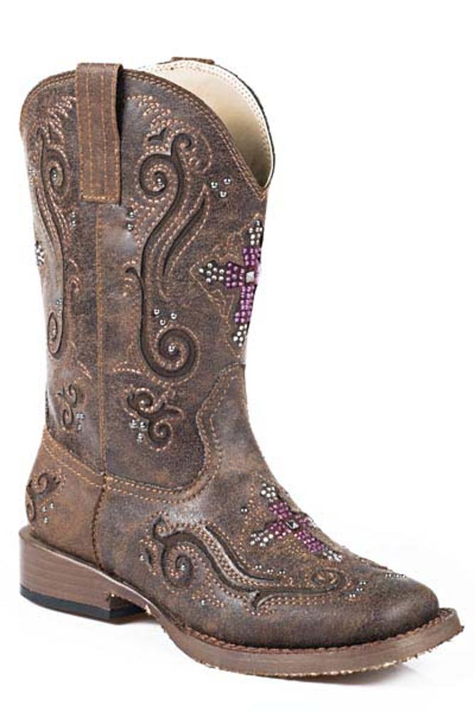 Roper Kids Faith Zip Crystal Cuto-18-1901-098BR