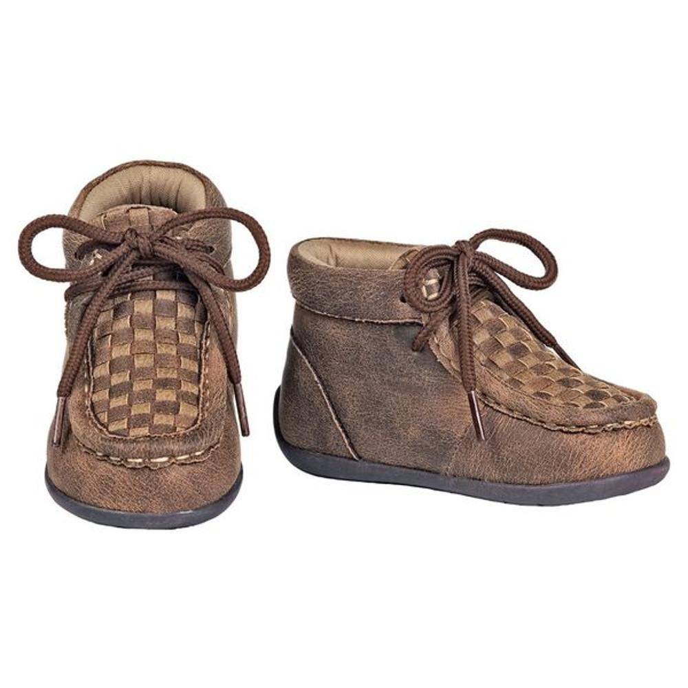 M&F Western Carson Brn Checkerboard Shoe