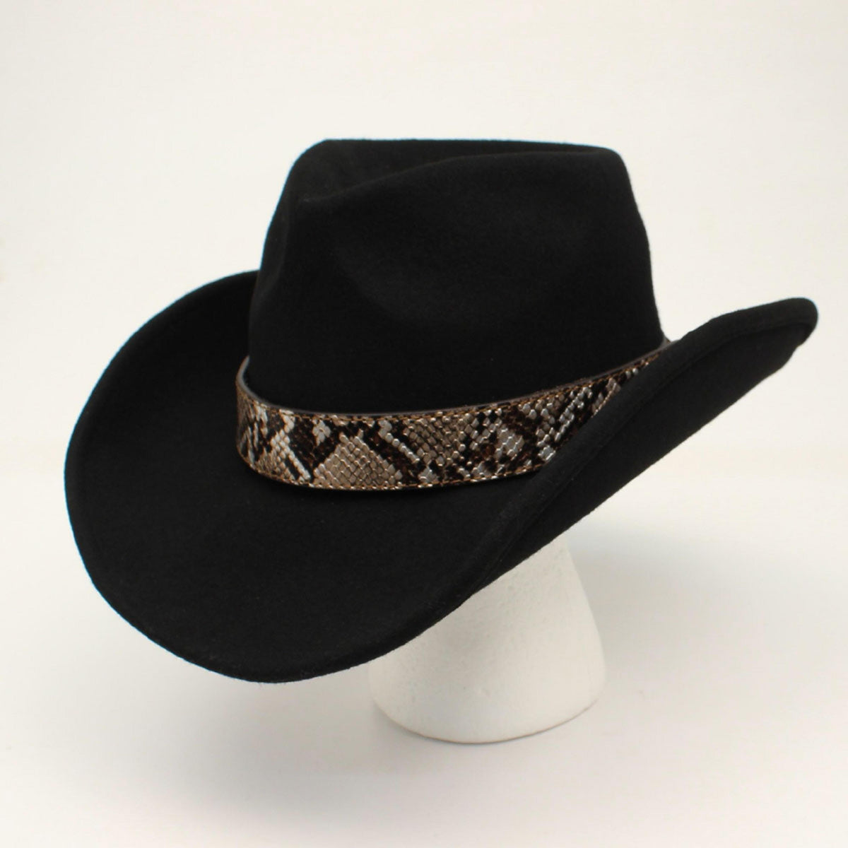 M and F Western Snakeskin Tassel Hatband - Mens