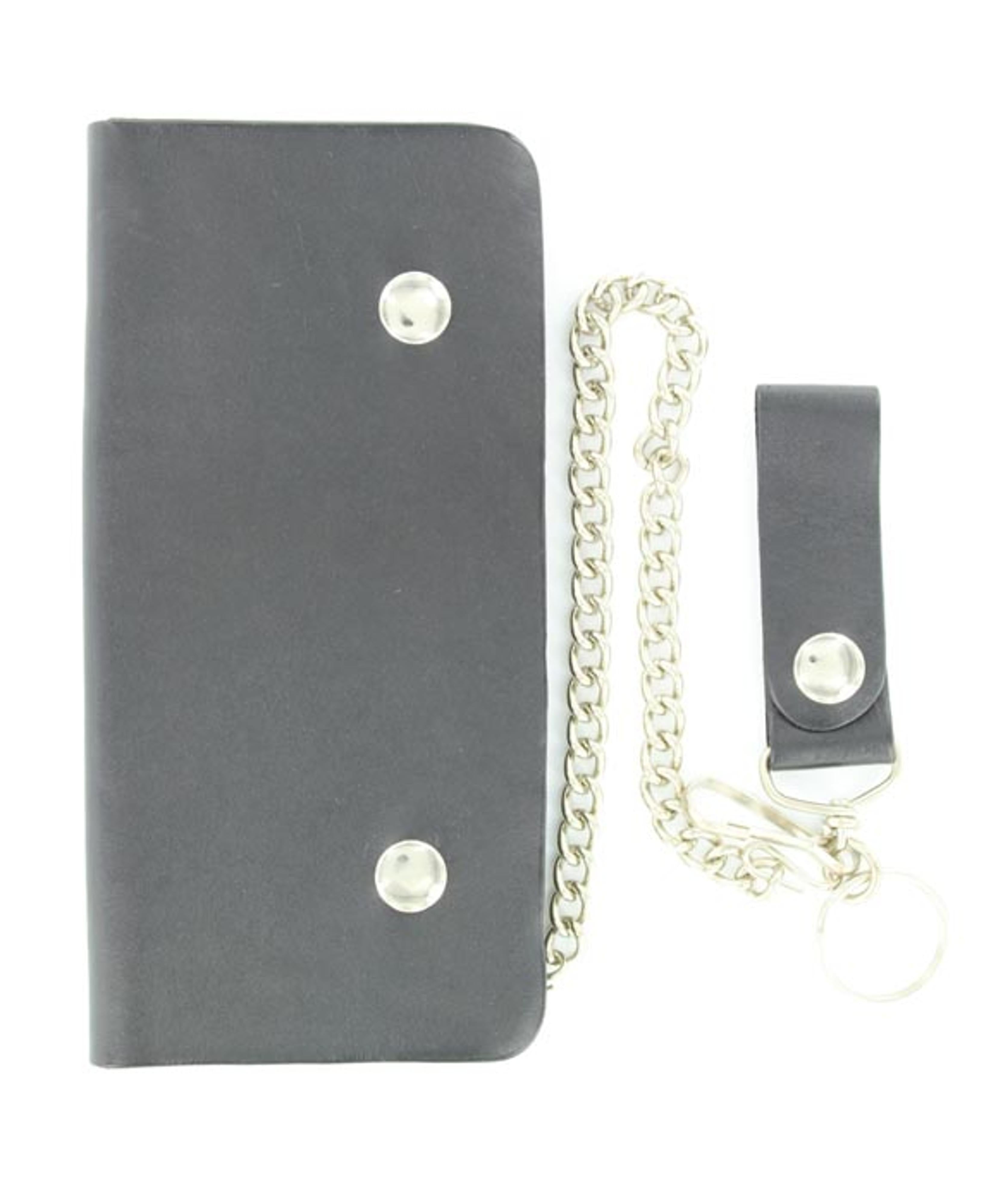 M and F Western 8wallet With Chain Black - Mens