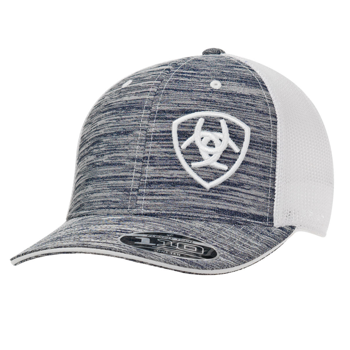 M and F Western Ariat Grey And White Flexfit - Mens
