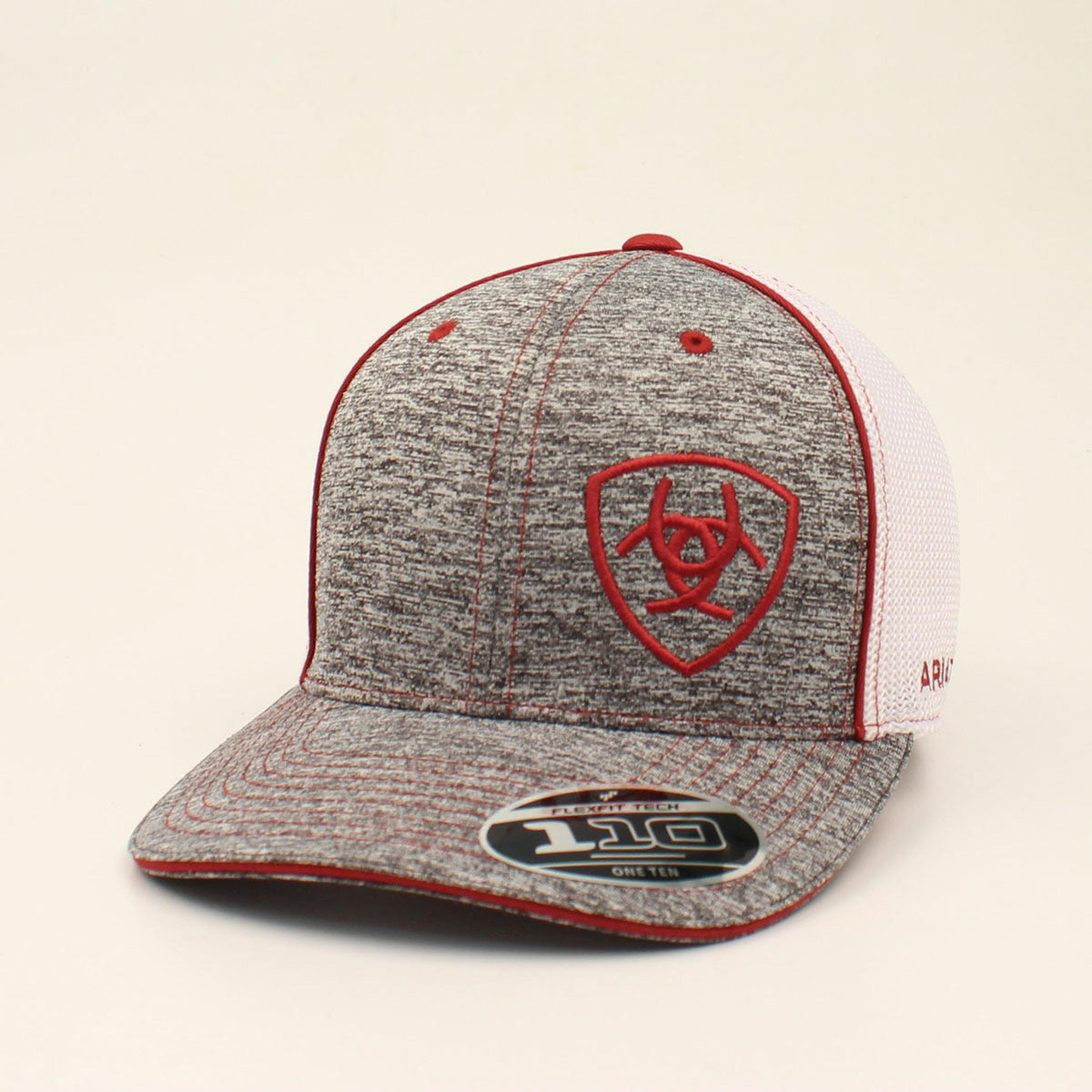 M and F Western Ariat Heathered Burgandy Ball Cap