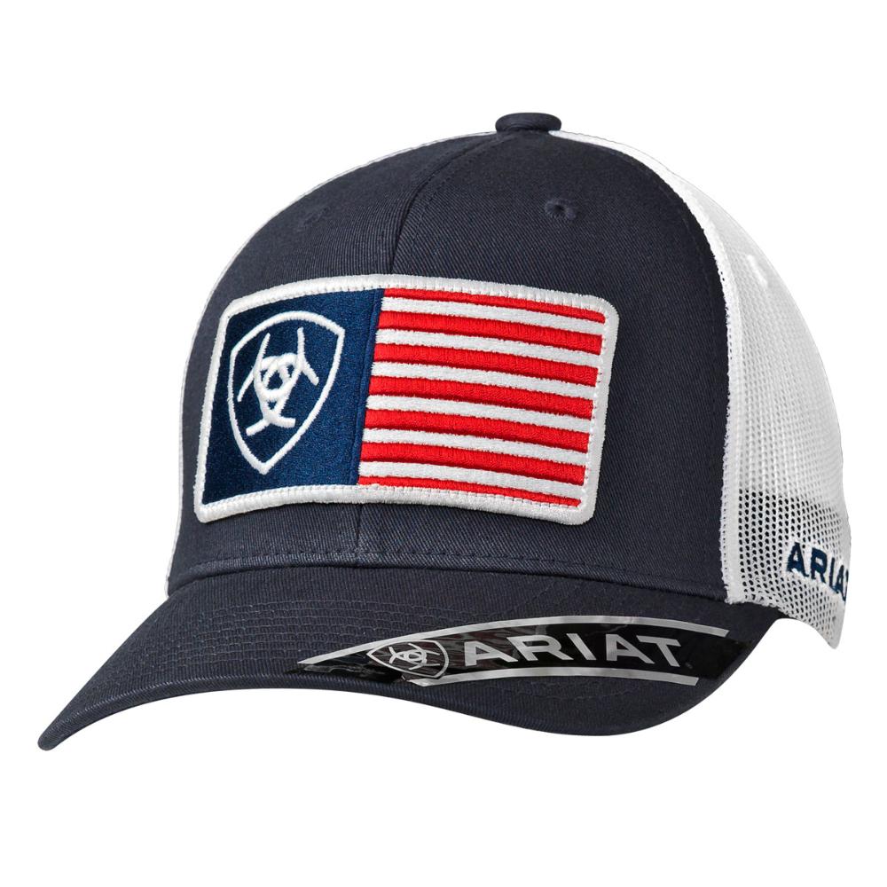 M&F Western Ariat Flag Navy Snap Back