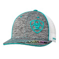 M and F Western Ariat Offset Logo Turquoise Ball Cap - Kids