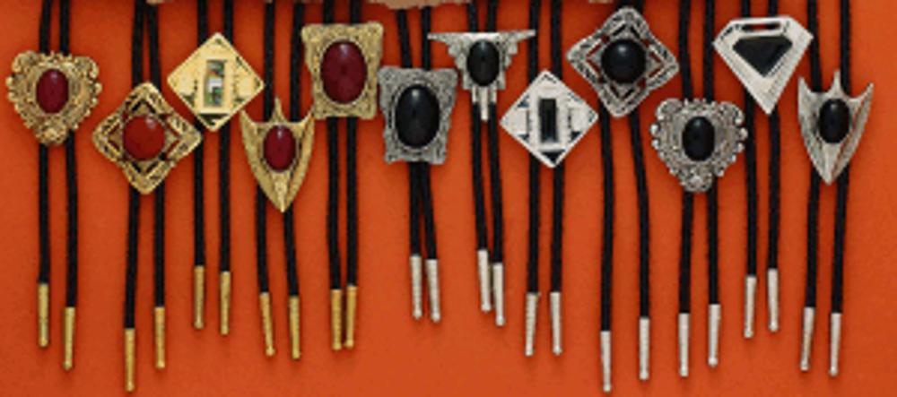 Double S Bolo Tie Assorted Styles and Colors-22213-99