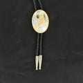M and F Western Bolo Tie Oval Eagle - Mens