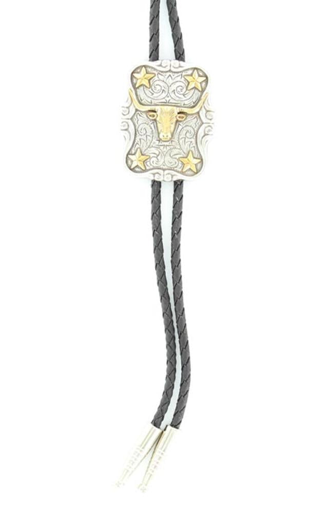 M&F Western Bolo Longhorn Star Silv/Gold
