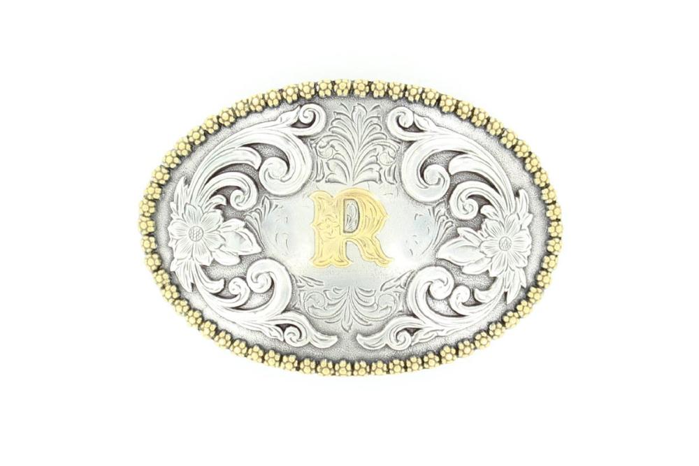 NOCONA OVAL INITIAL BUCKLE - R