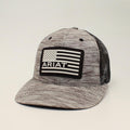 M and F Western Ariat R112 Snapback Usa Flag Logo Grey - Mens