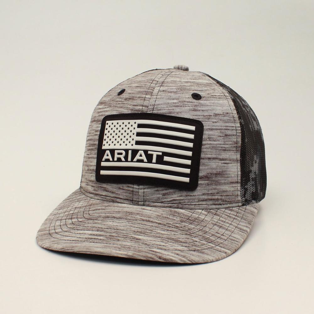 M and F Western Ariat R112 Snapback Usa Flag Logo Grey - Mens