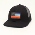 M and F Western Ariat Mens Serape Flag Black Ball Cap