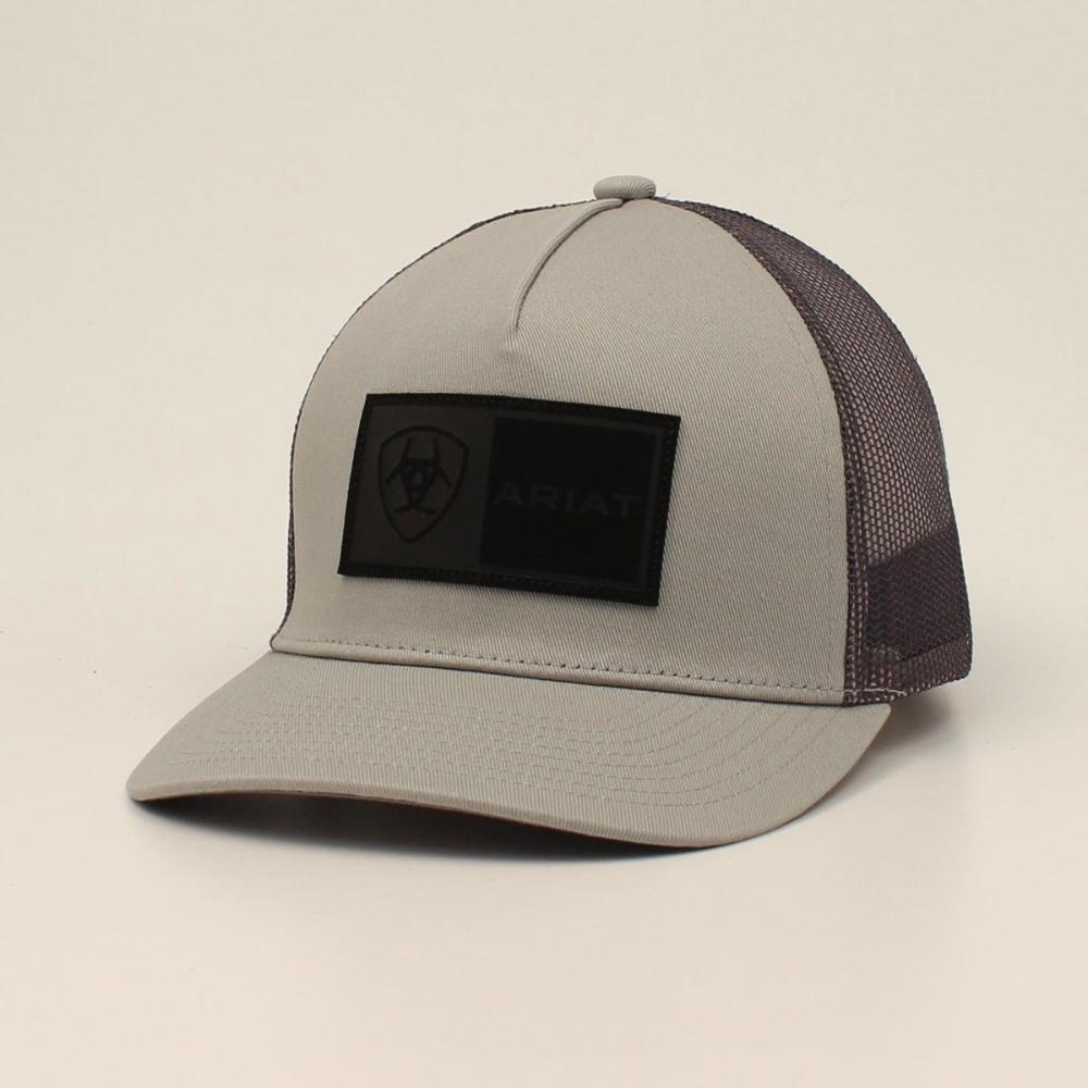 M&F Western Ariat Rec Patch Logo Gry