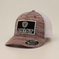 M and F Western Ariat Baseball Cap Snapback Burgundy Flexfit