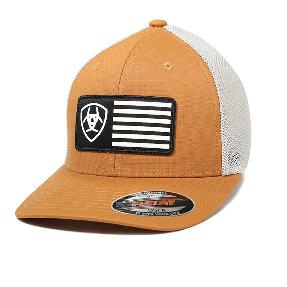 M&F Western Ariat Tan Bl/Wh Flag
