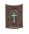 M&F Western Ariat Cardcase Teal Cross