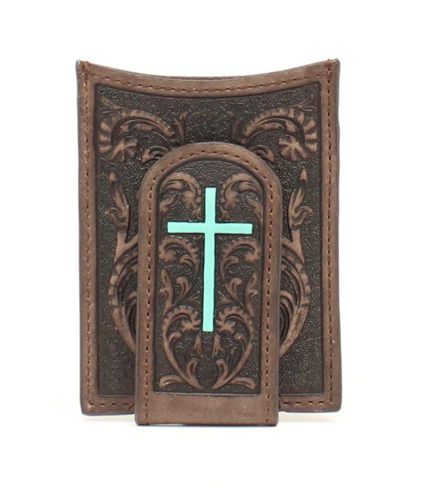 M&F Western Ariat Cardcase Teal Cross