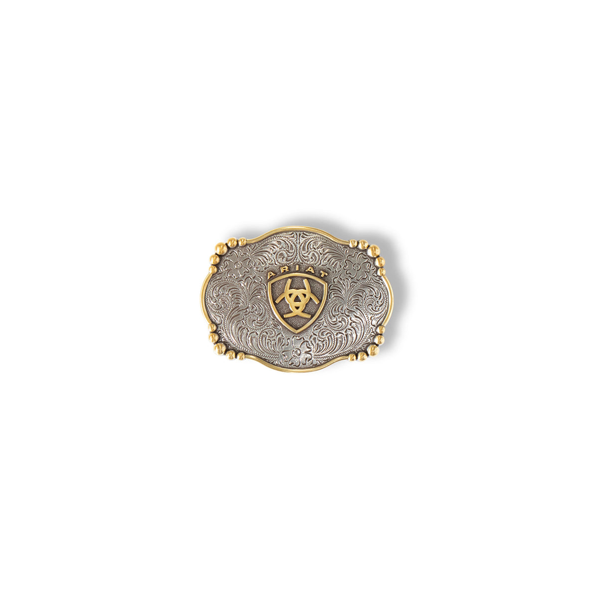 ARIAT RECTANGLE BUCKLE SMOOTH EDGE FLORAL