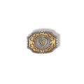ARIAT RECTANGLE ROPE EDGE FLORAL ACCENTS