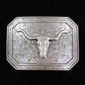 M&F Western Buckle Ariat Rect Longhorn