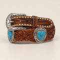M and F Western Mf Womens Angel Ranch Braided Heart Belt - Mens