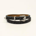 M and F Western 3d Belt Company Ladies  Black Crystal Hatband - Mens