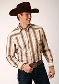 Roper Mens Amarillo Y/D Plaid - Green-365-668GR