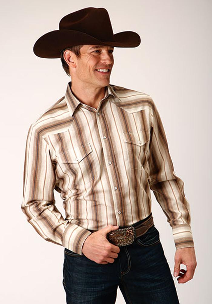 Roper Mens Amarillo Y/D Plaid - Green-365-668GR