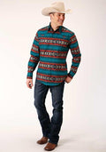 Roper Mens Amarillo Y/D Plaid - Wine-378-1012WI