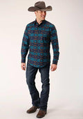 Roper Mens Amarillo Y/D Plaid - Burgundy-378-1013BU