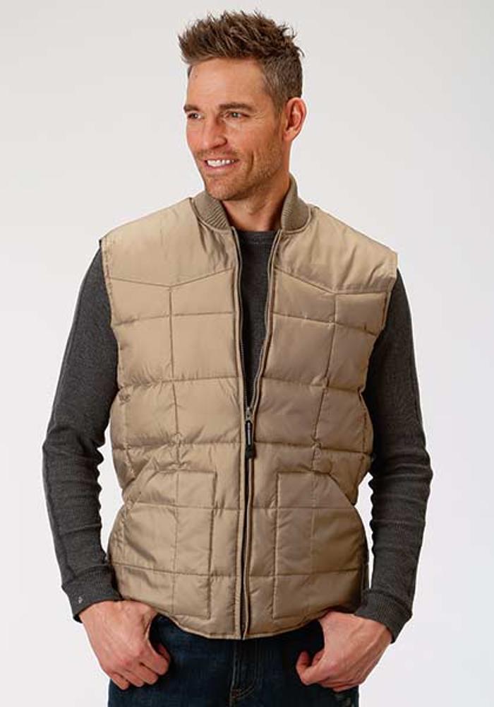 Roper Mens Rangegear Down Vest - Brown-97-763-523BR