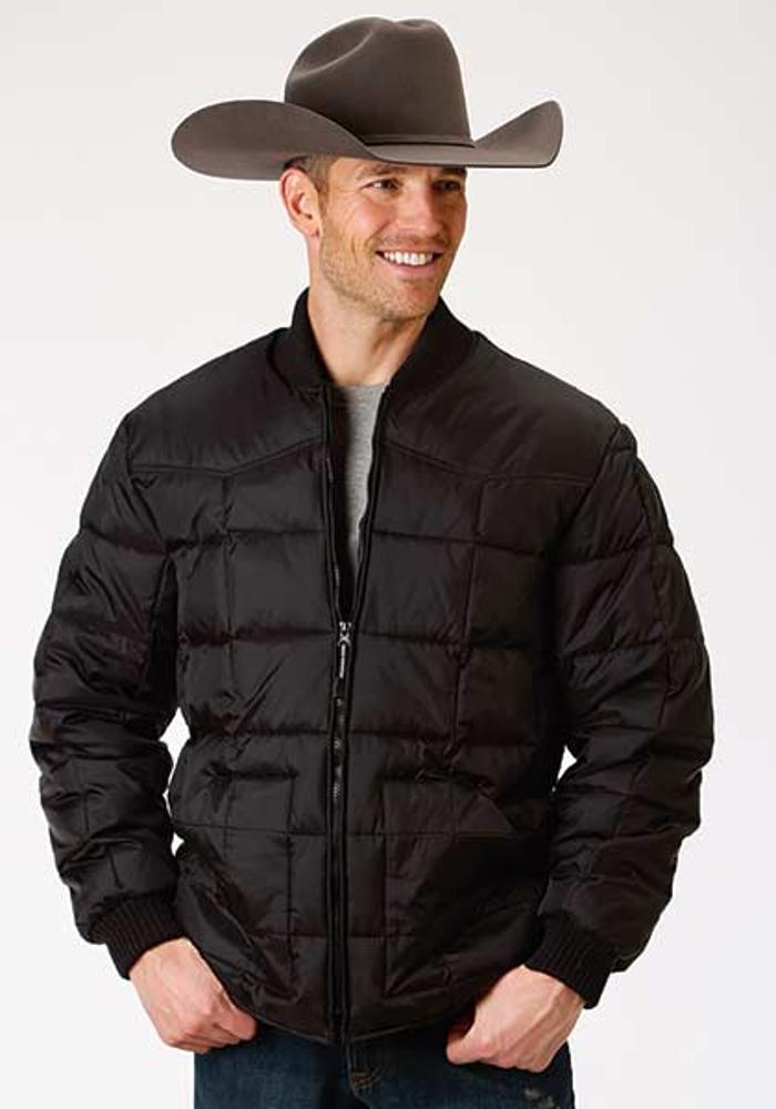 Roper Mens Nylon Jacket - Down Filled - Blue-97-761-522BL