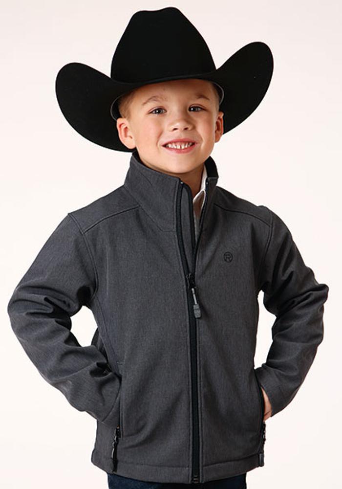 Roper Kids Rangegear Hi Tech Fleece Jacke - Grey-397-780-6144GY