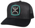 Hooey Zeneith Blk Snpbck Teal Patch-2124T-BK